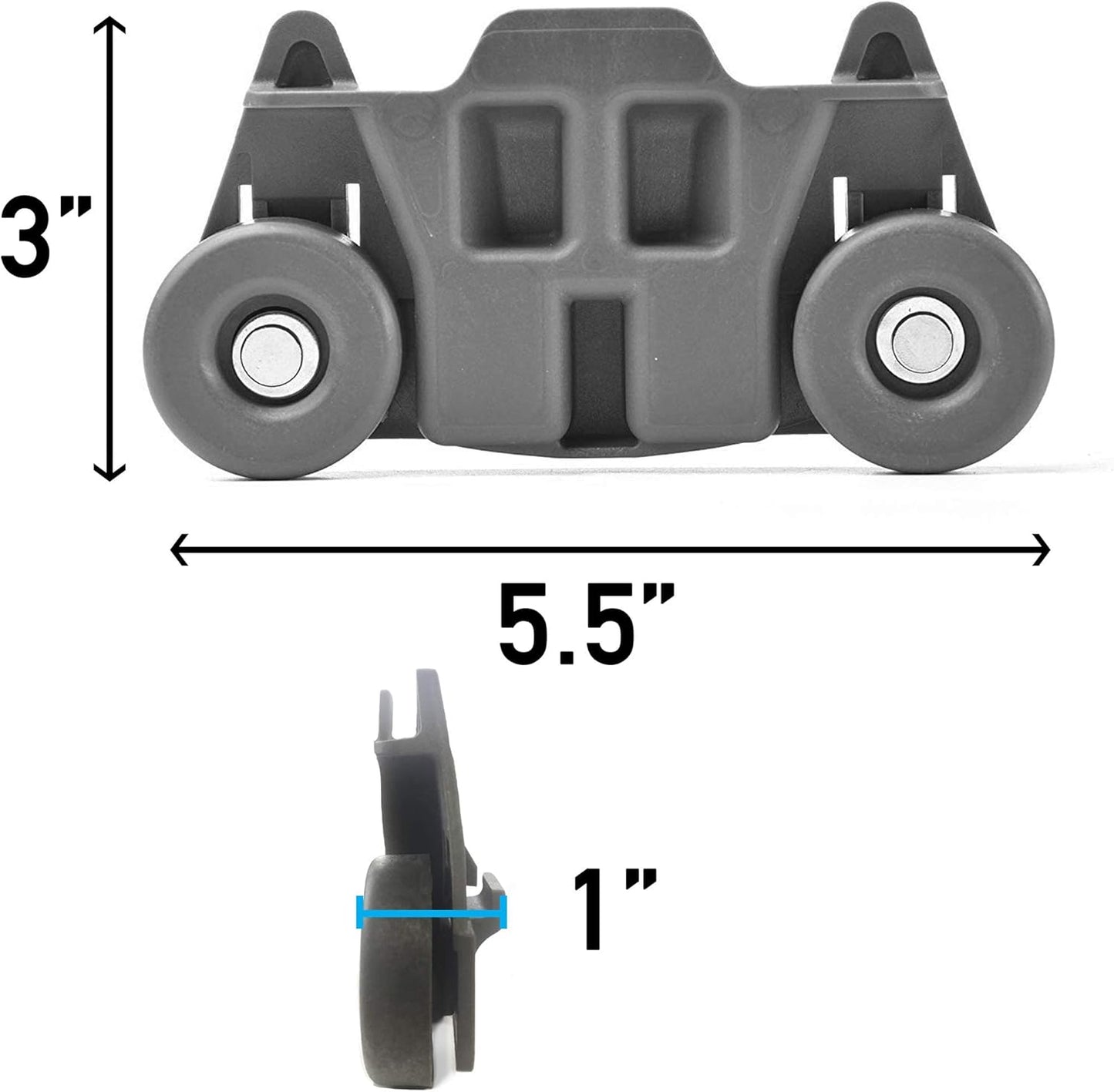 (4-pack) W10195416 NEW UPGRADED Replacement Part for Lower Dishwasher Wheel – Compatible with GE/Whirlpool/Kenmore - AP5983730, W10195416V, W10105417, PS11722152, W10195416VP