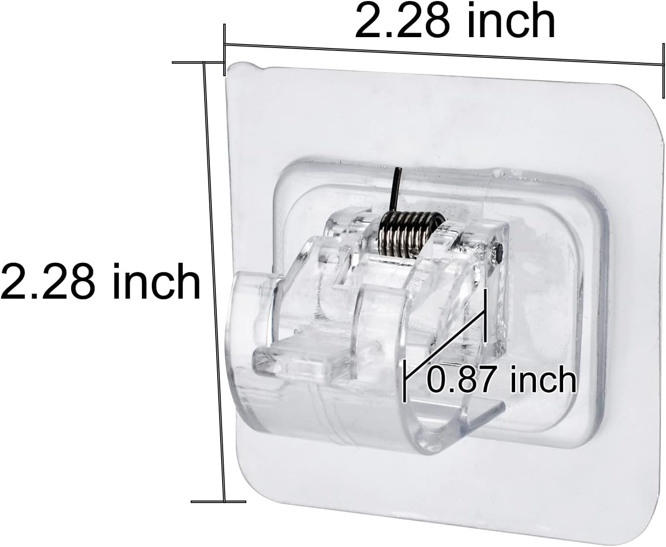 4PCS No Drill Curtain Rod Brackets, Self Adhesive Curtain Rod Holder Hooks, Nail Free Adjustable Curtain Rod Hooks Curtain Hangers Wall Mount Holder for Bathroom Kitchen Home Bathroom & Hotel
