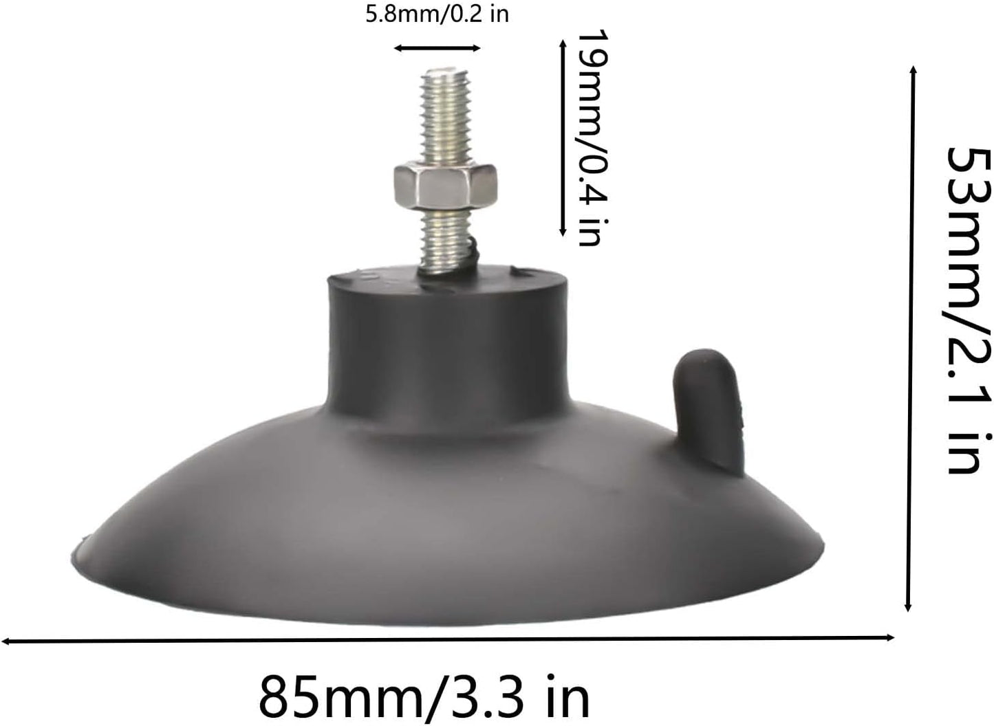 4 PCs French Fry Suction Cup Feet Commercial Suction Cup Feet with Screws for Industrial Commercial French Fry Cutter (Black)