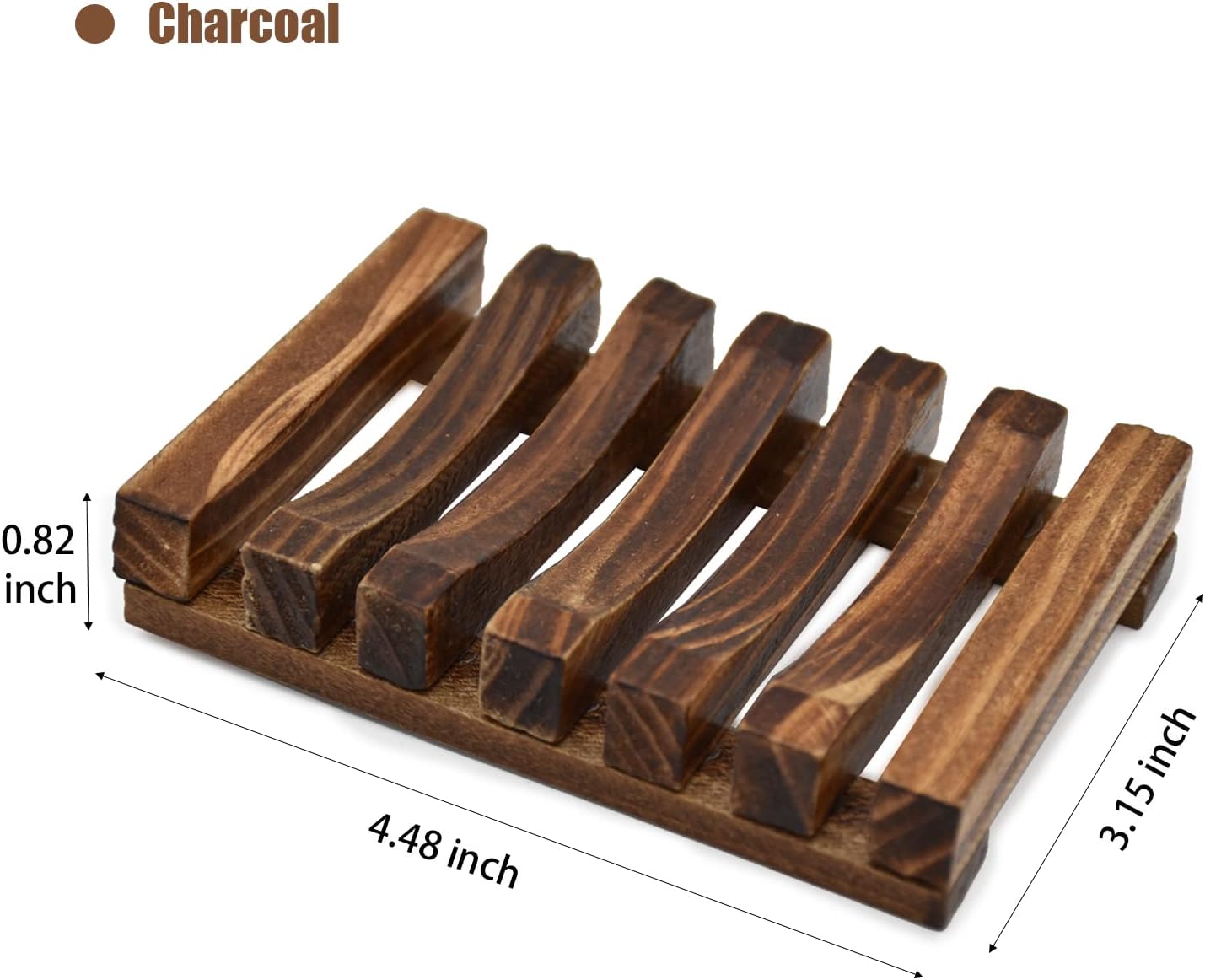 3 Pcs Natural Wooden Soap Dish Holder for Shower, Self Draining Soap Tray for Bathroom, Extend Soaps Life and Keep Dry