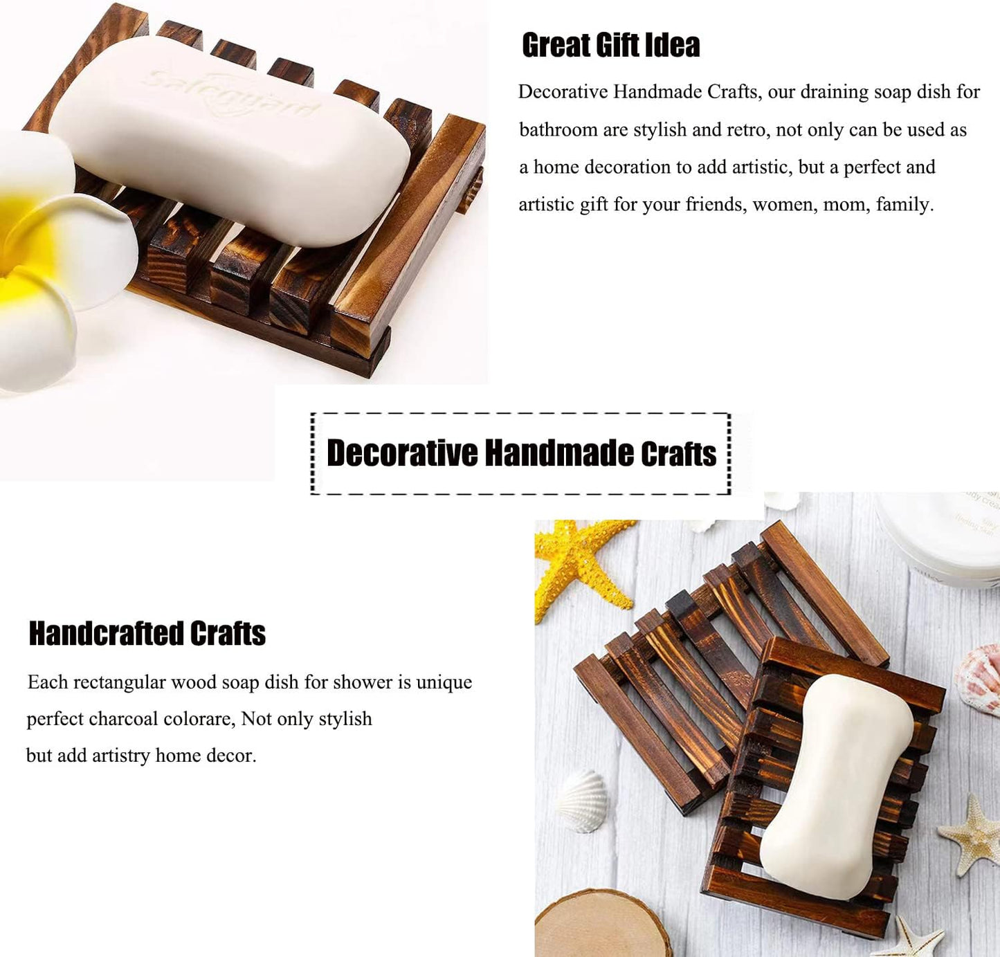 Soap Dish Holder for Shower, Self Draining Soap Tray for Bathroom, Extend Soaps Life and Keep Dry