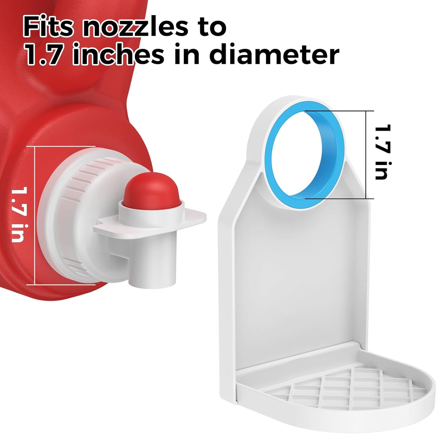 2 Pack Laundry Detergent Dispenser Cup Holder, Nozzle butt upgrade，Easily No More runny or Messy Laundry Detergent, Laundry Cup Holder and drip Tray Room Organizati and Storage