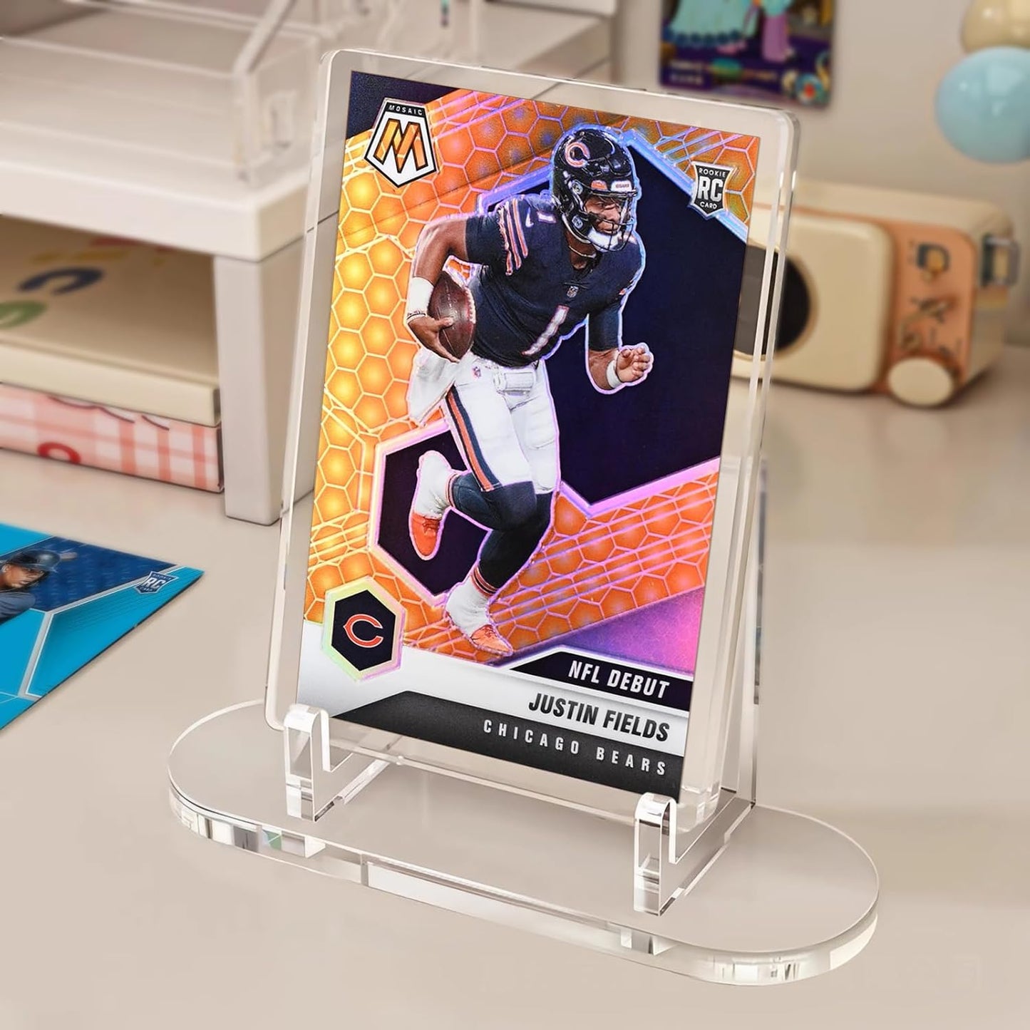 tutata Acrylic Trading Card Display Stand, 10 Pack Clear Card Stands, Card Stands for Sports Cards, Sports Card Holder, PSA Graded Card Display
