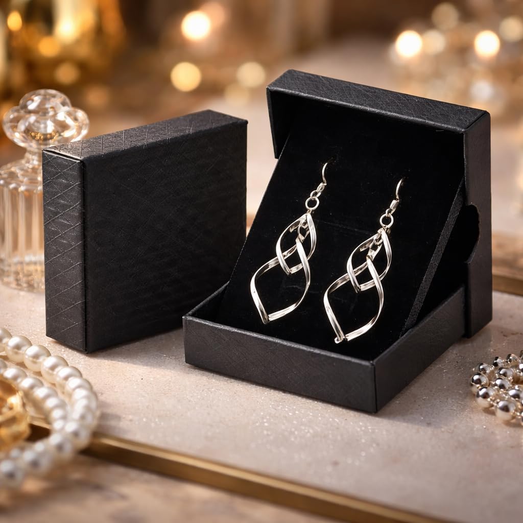 Sterling Silver Dangle Earrings for Women, 14k Gold Plated Double Linear Drop Statement Earrings Anniversary Birthday Gifts for Women