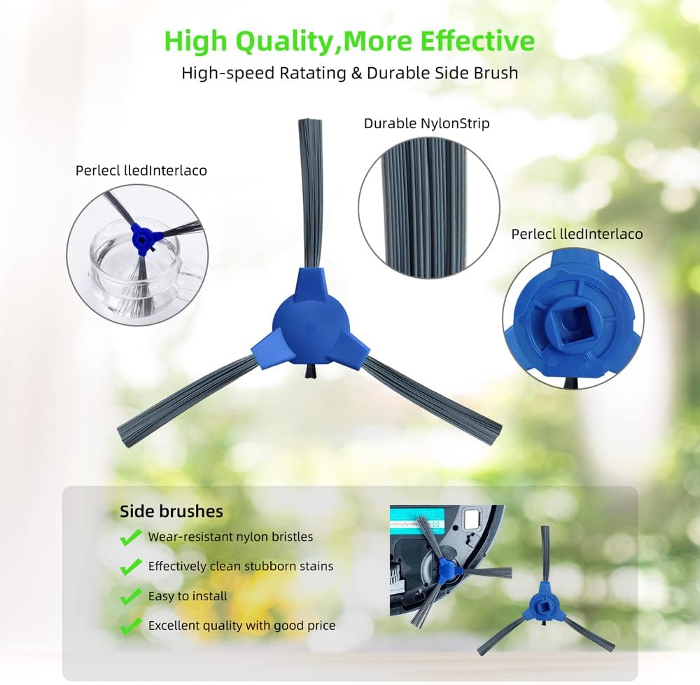 Replacement Parts for eufy robovac 11S, 12, 15T, 15C, 25C, 30, 30C, 35C Slim Carpet Robotic Vacuum Cleaner Hepa Filter Pre-filter Roller Brush Spin Side Brushes Attachment (with Pre-Filter)