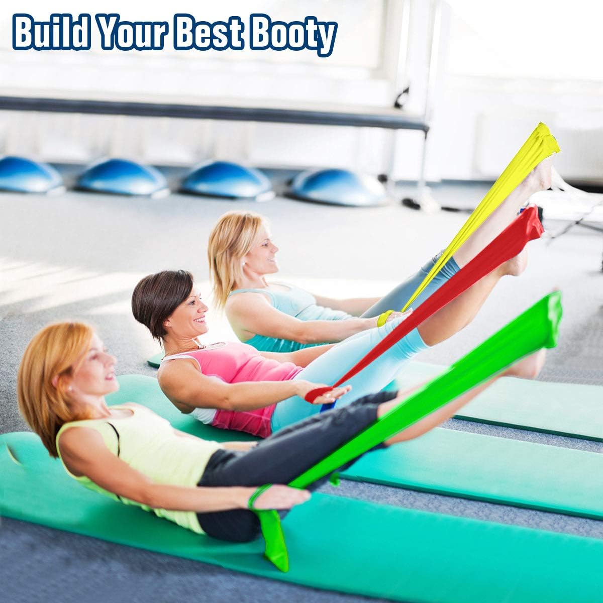 Resistance Bands Elastic Exercise Bands 3 Pack Physical Therapy Tension Band Recovery Band Workout Strength Training Bands for Women, Yoga, Arms,Upper Body and Shoulders