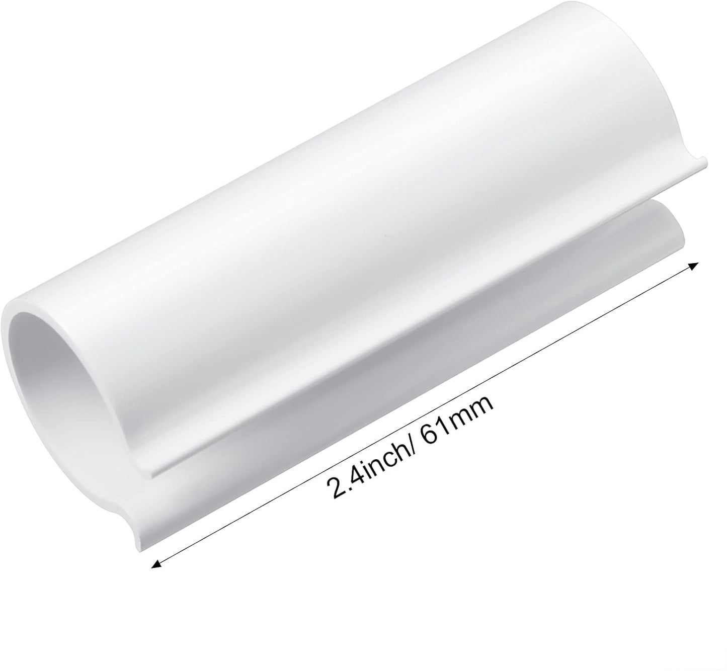 32 Pcs PVC Pipe Clips Pool Cover Clamps for Above Ground Pool Greenhouses, Row Covers, Garden, Shelters, Bird Protection, 2.4 Inch Long(for 1/2 Inch PVC Pipe,White)