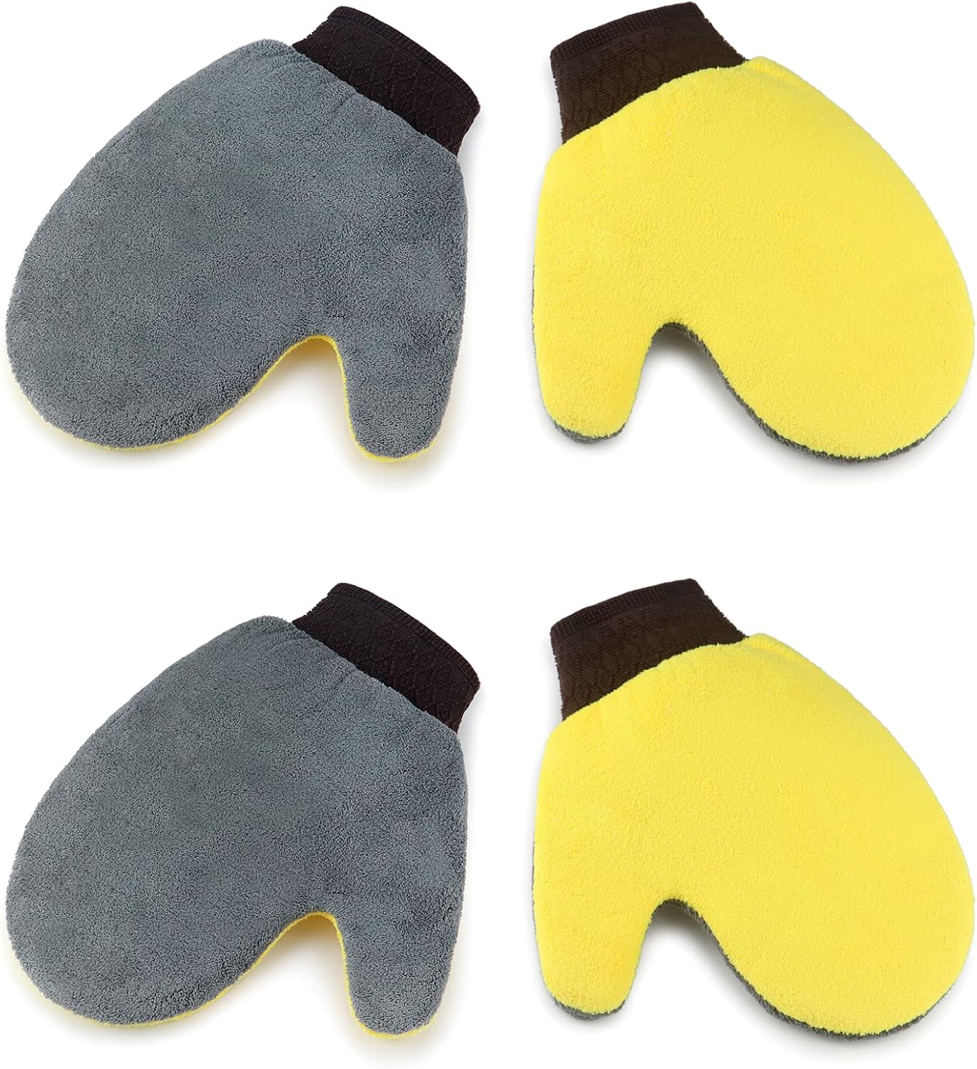 4 Pack Painter's Gloves, Soft Microfiber Terry Mitts for Cleaning, Dusting, and Painting