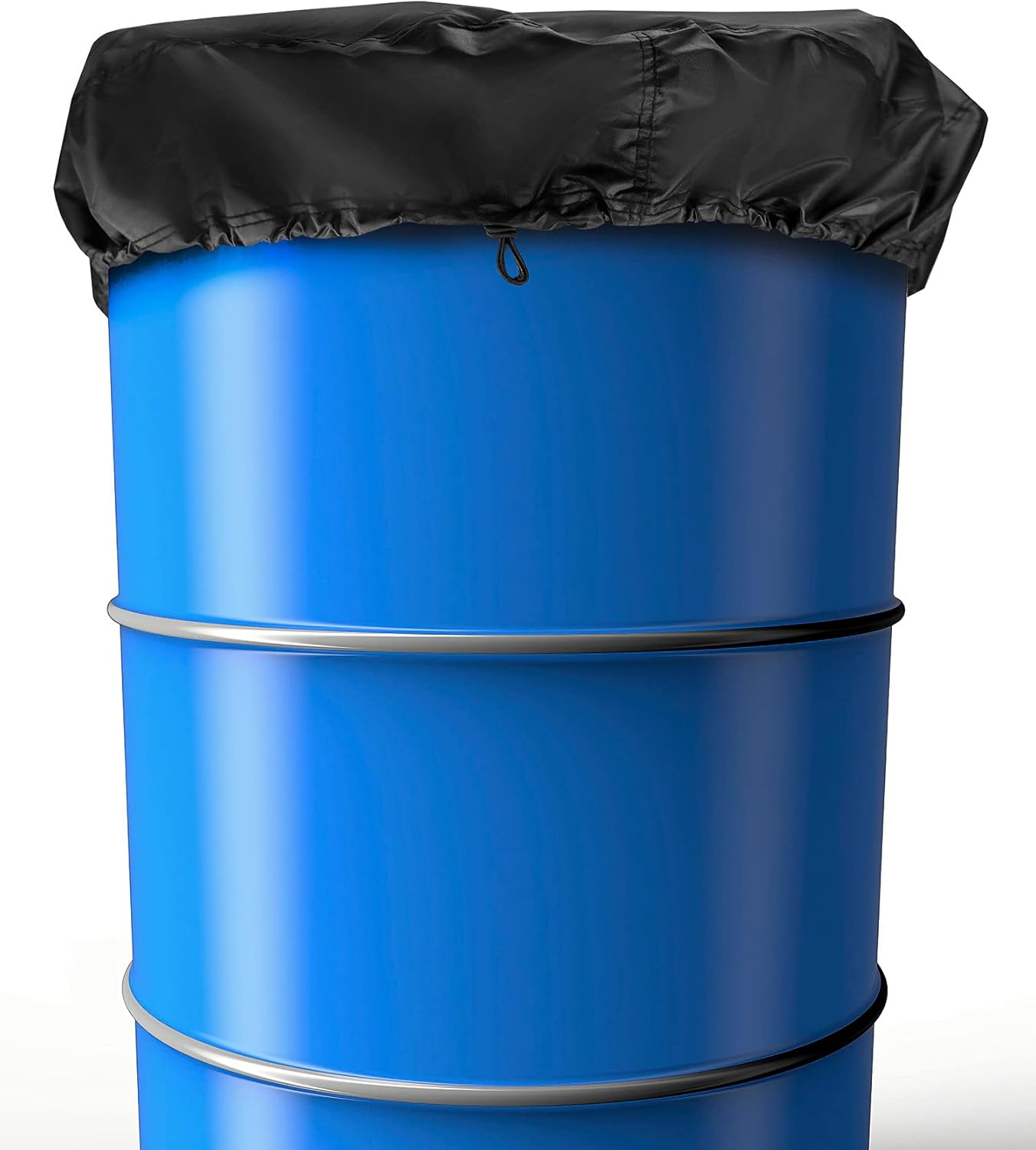 Drum Cover for 55 Gallon Industrial Barrel, 2 Pack High Density Nylon Oxford Fabric Covers with Excellent Waterproof Performance and Stretchable Adjustable Drawstring