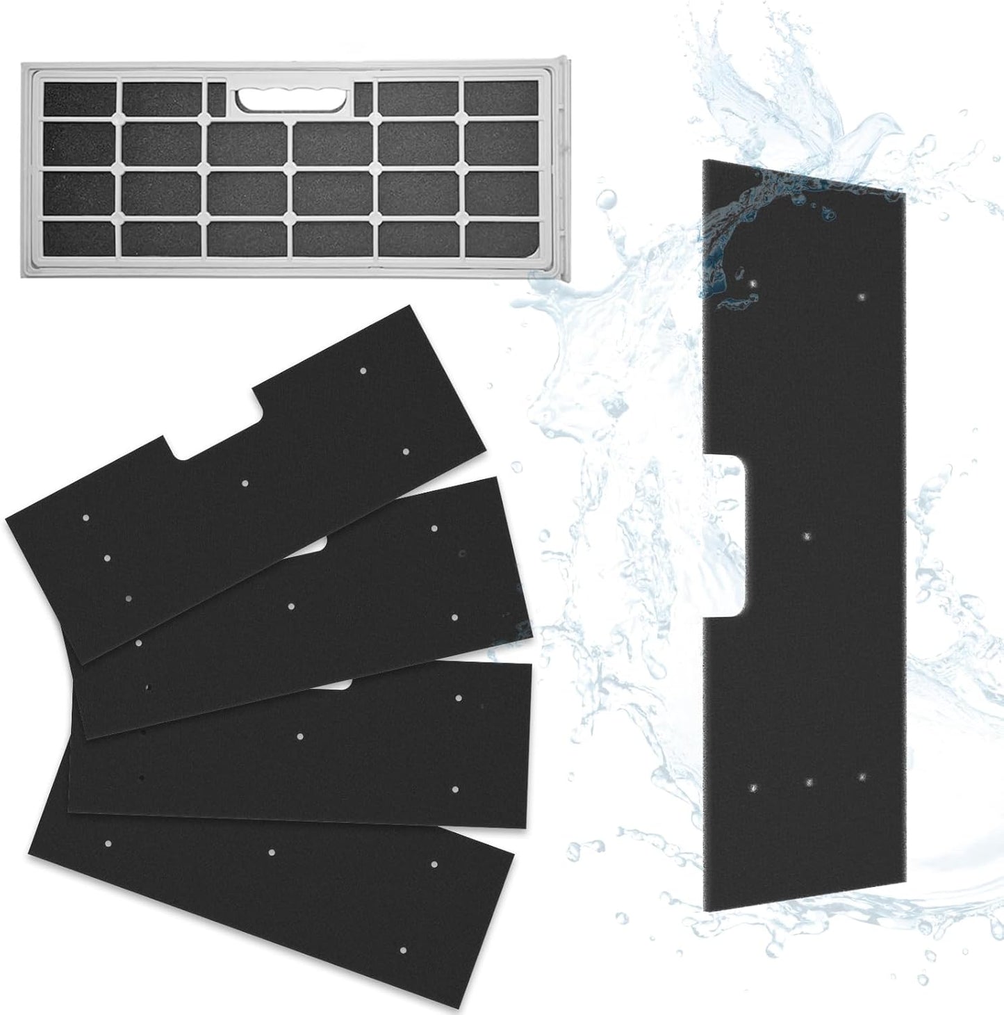4 Pack WH01X35719 Lint Filter, Hand Washable Replacement Lint Filter Compatible with G-E Profile Washer Dryer Combo, for Models: PFQ97HSPVDS