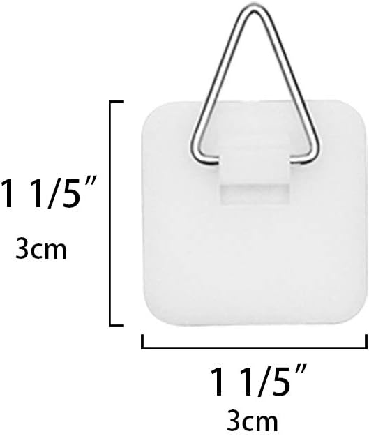 1.25 Inch Invisible Adhesive Plate Hanger Set Vertical Plate Holders for The Wall (20 Pack)