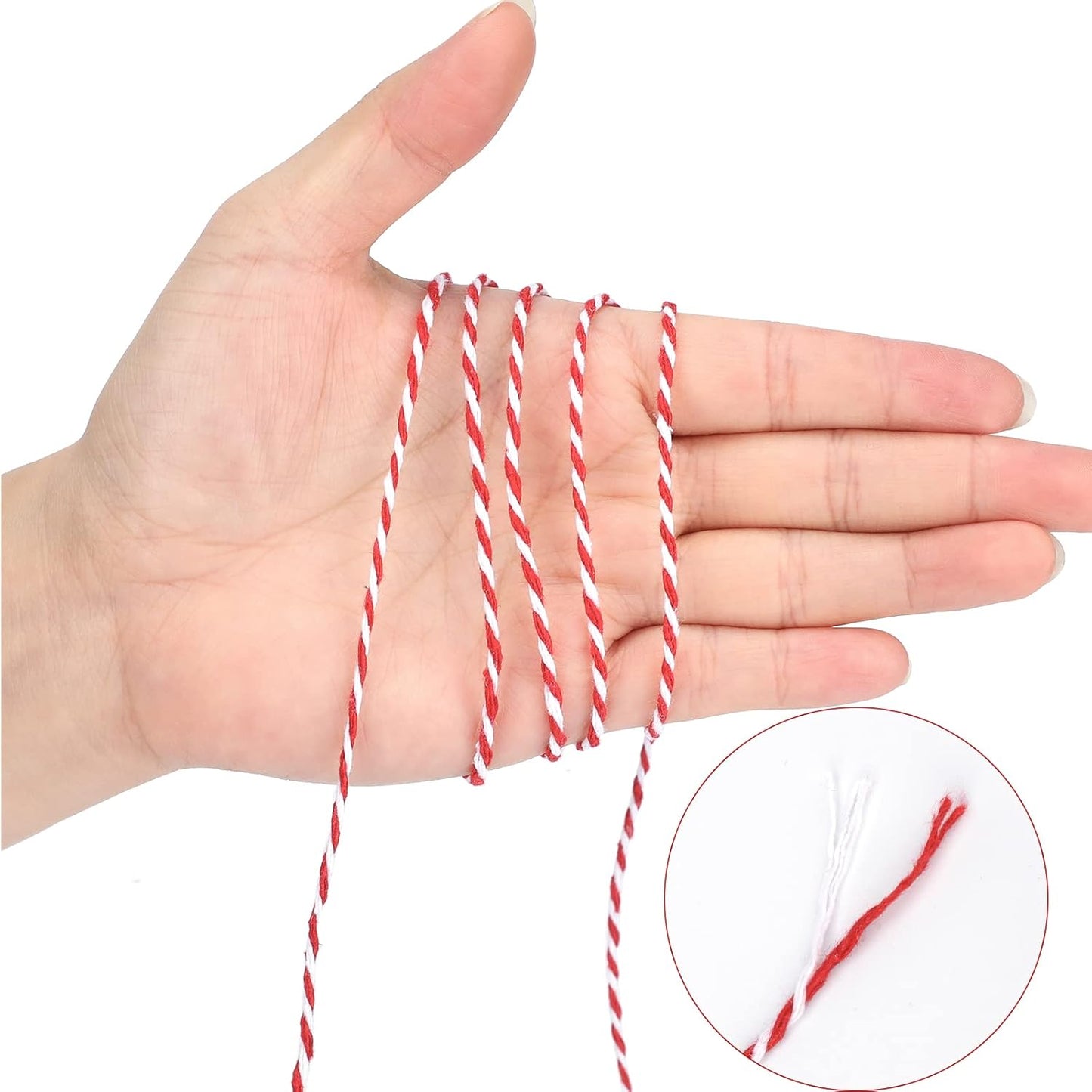 White Twine String and Red White Twine String