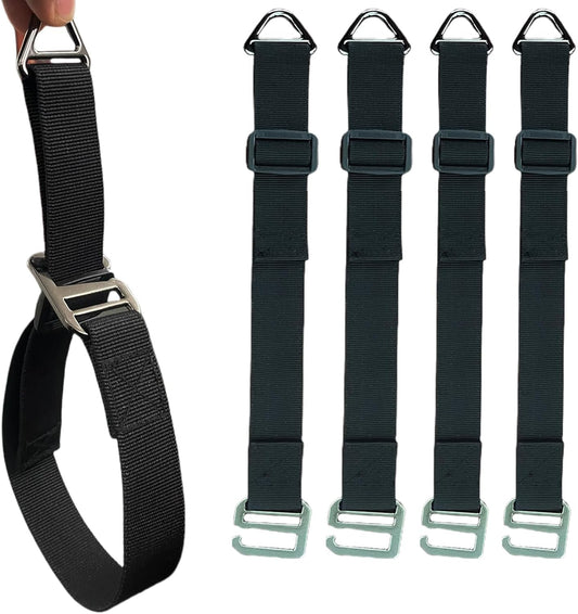 One Hand Operation-1s Tighten by Gravity-Adjustable Extension Cord Organizer Holder Heavy Duty Storage Straps with Triangle Buckle Extension Cord Wall Organizers for Garage and Shed Storage (4Pcs)
