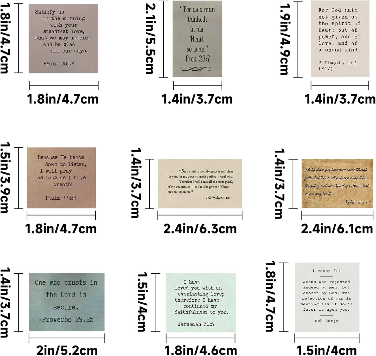 180Pcs Bible Verse Stickers - Vintage Inspirational Christian Stickers Bible Journaling Sticker Self Adhesive Religious Scripture Sticker Jesus Faith Label for Study Supply Planner(3Pcs/Each)