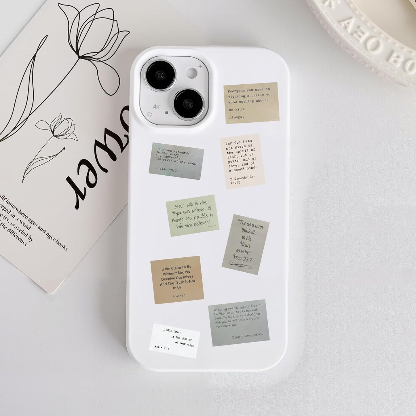 180Pcs Bible Verse Stickers - Vintage Inspirational Christian Stickers Bible Journaling Sticker Self Adhesive Religious Scripture Sticker Jesus Faith Label for Study Supply Planner(3Pcs/Each)