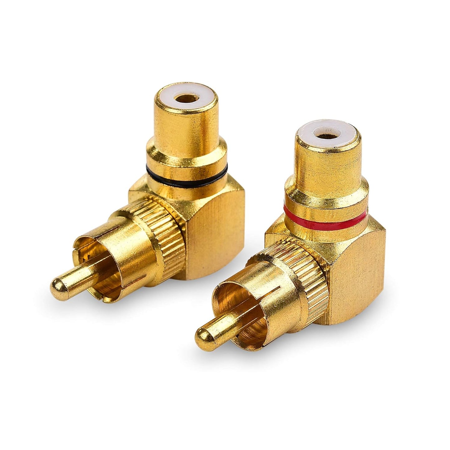2-Pack Right Angle RCA Adapter, 90 Degree RCA Adapter