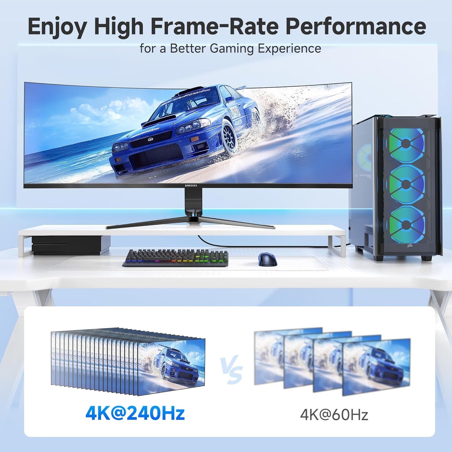 Combo-Pack 48Gbps 8K Right Angle HDMI 2.1 Adapters with HDR, Supports 8K@60Hz / 4K@240Hz, 270 Degree and 90 Degree HDMI Adapter Male to Female, Black