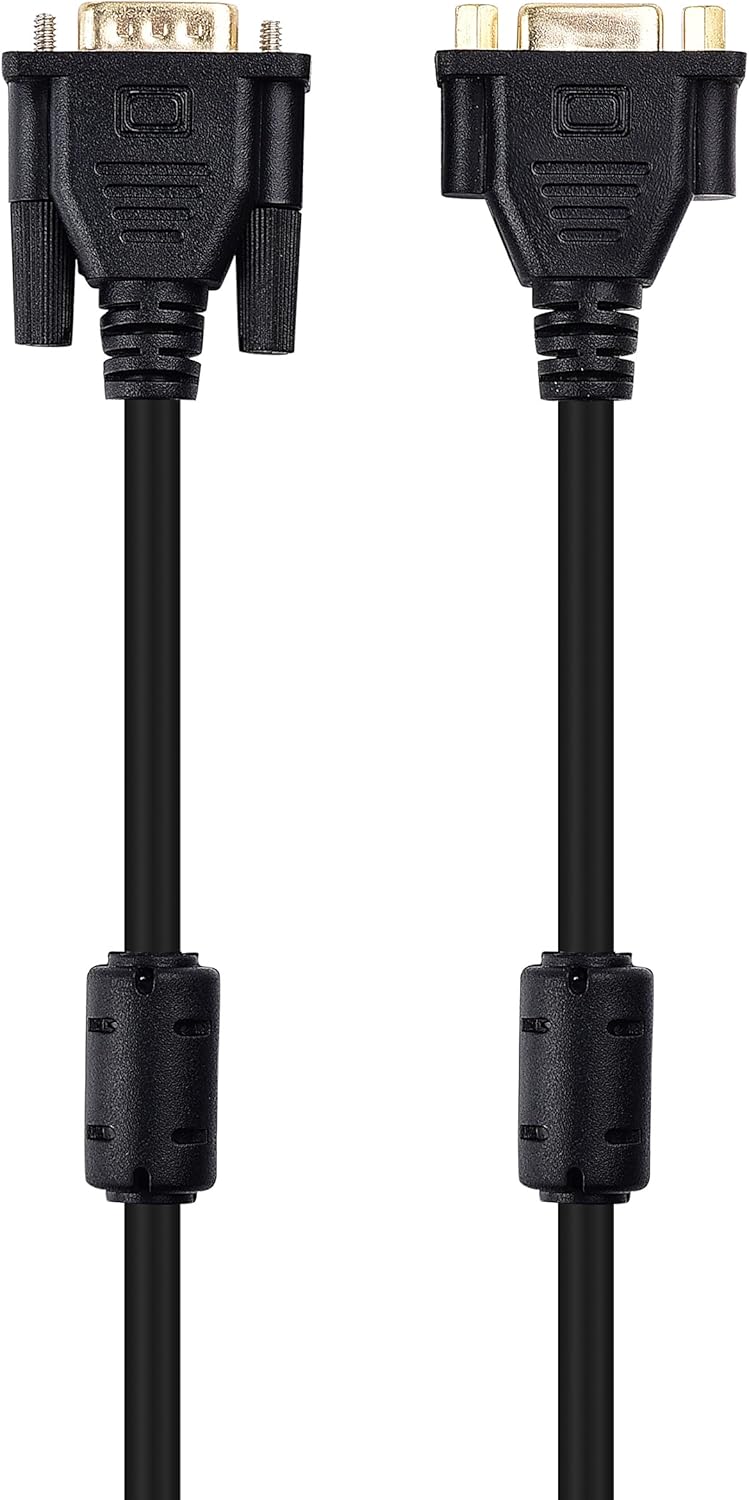 VGA Extension Cable (VGA Cable Male to Female) - 6 Feet, Not Dual Male Cord, Not for DB9/Serial Use