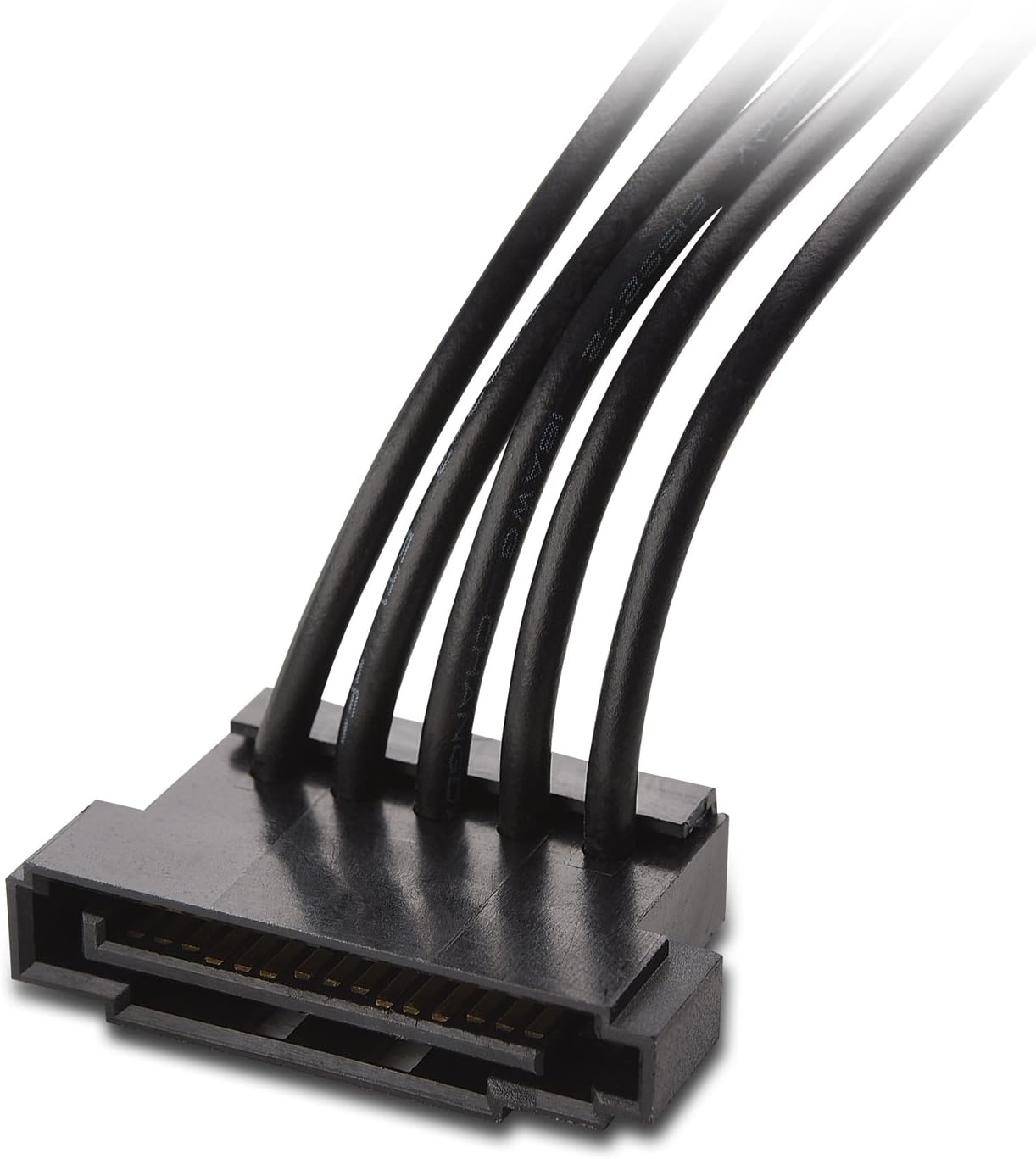 2-Pack 15 Pin SATA to 4 SATA Power Splitter Cable - 18 Inches