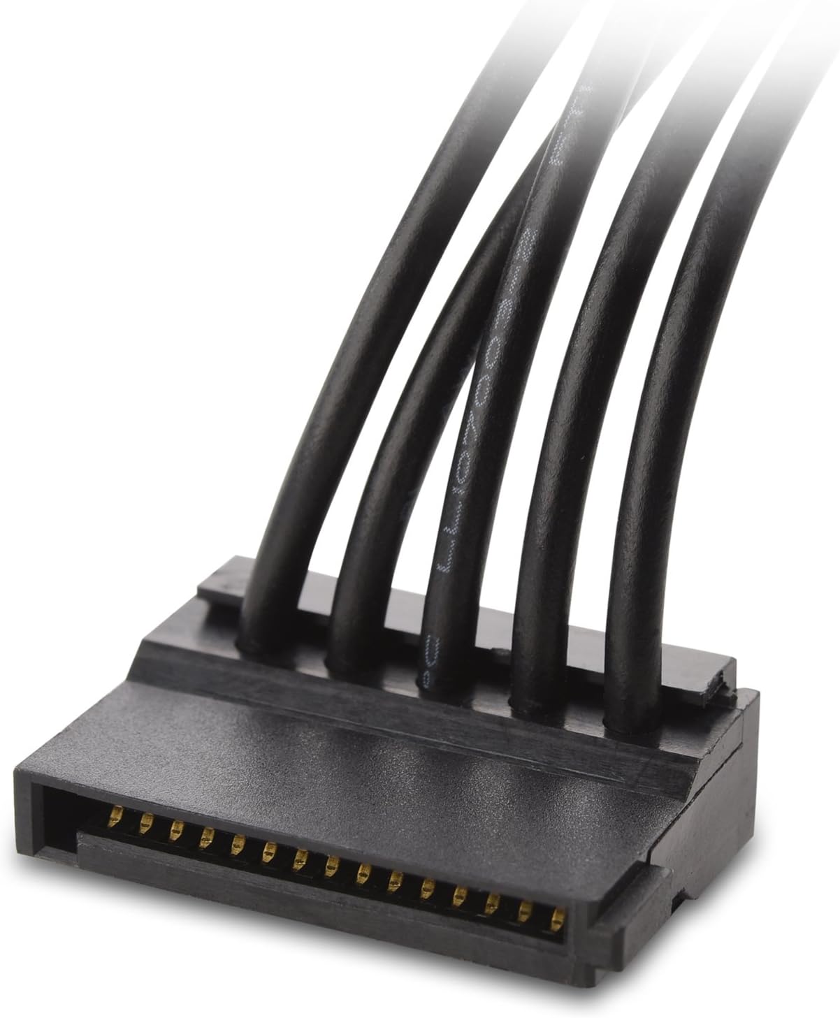 2-Pack 15 Pin SATA to 4 SATA Power Splitter Cable - 18 Inches