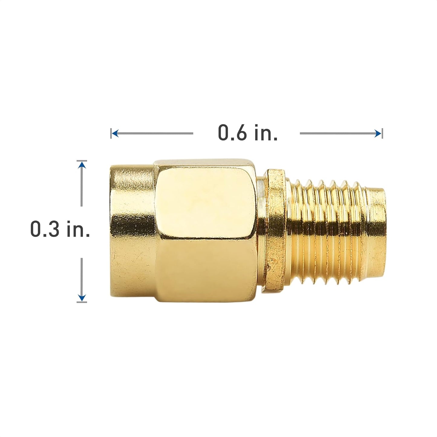 2-Pack SMA Female to RPSMA Male Adapter (SMA Male to Female Reverse Polarity Gender Changer Adapter)