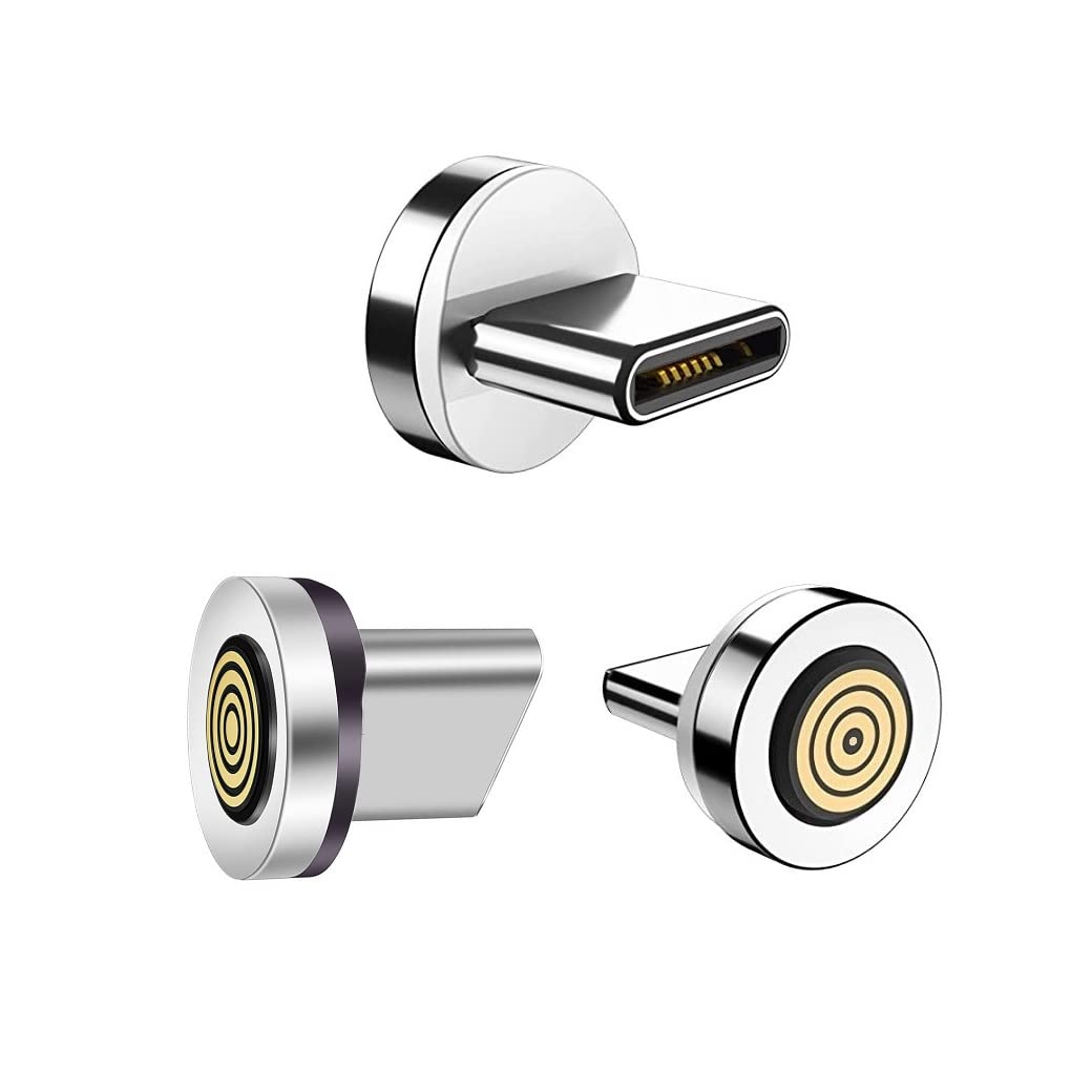 Magnetic Charging Tips 7pin Series (USB-C Tips) 6pcs,Magnetic Type-C Tips,Just 3.0A&7Pin Data Charger Tips Without USB Cable