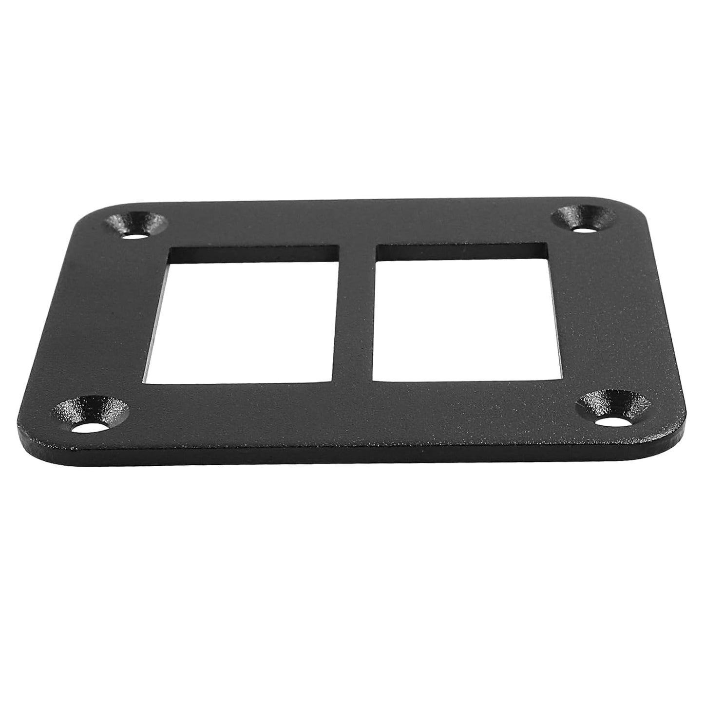 2 Gang Rocker Switch Panel Housing Holder, Rocker Toggle Switch Aluminum Housing Bracket with Screw, Black Waterproof Anodized Aluminium Panel for Car Boat Trailer RV SUV ATV UTV
