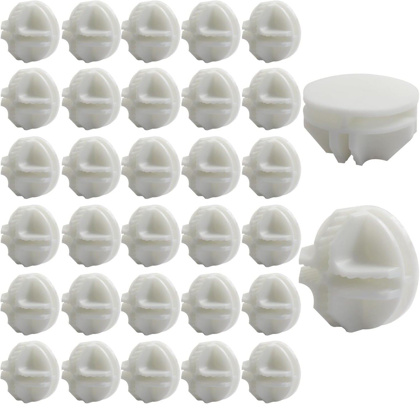 32 Pack White Plastic Cube Connectors, Wire Grid Cube ABS Connectors Modular Closet Storage Organizer, DIY Wire Shelves for Home/Office