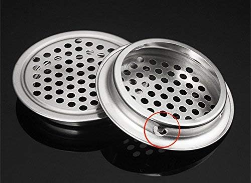 20pcs Soffit Vents 2.08" Mounting Dia Stainless Steel Round Air Vent Louver for Cabinet Bathroom Office Kitchen Ventilation