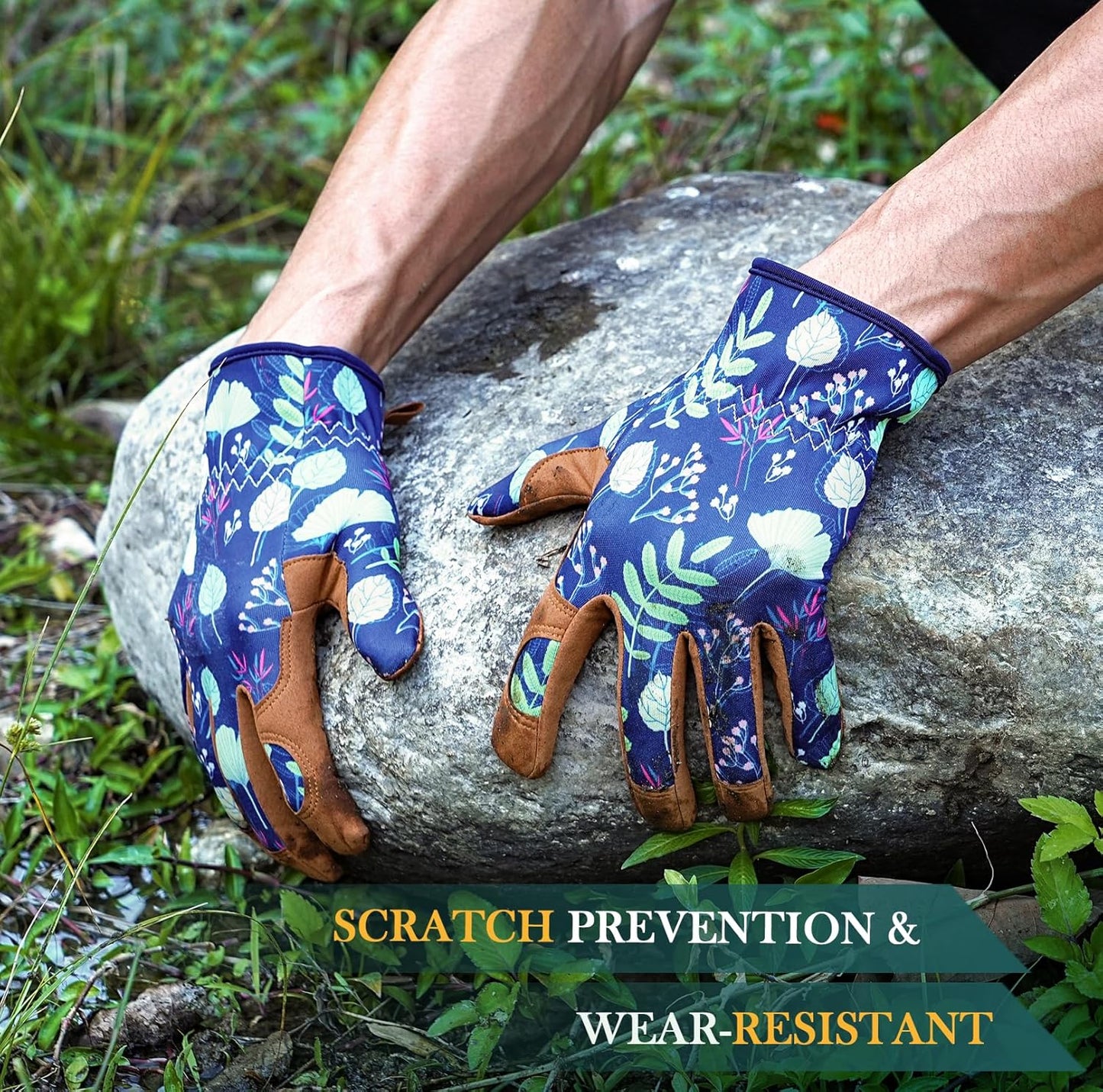Gardening Gloves for Women, Breathable leather Garden Gloves with Grip, Thorn-Proof Puncture-Resistant Work Gloves