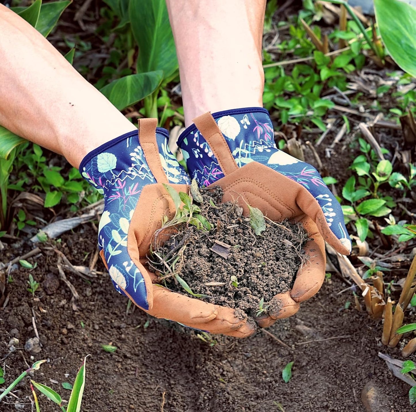 Gardening Gloves for Women, Breathable leather Garden Gloves with Grip, Thorn-Proof Puncture-Resistant Work Gloves