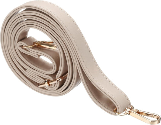 Leather Purse Strap Replacement Crossbody, 27.6-51.2 Inch Adjustable Bag Strap Purse Straps for Women Crossbody Bags Shoulder Bag Handbag, Light Beige