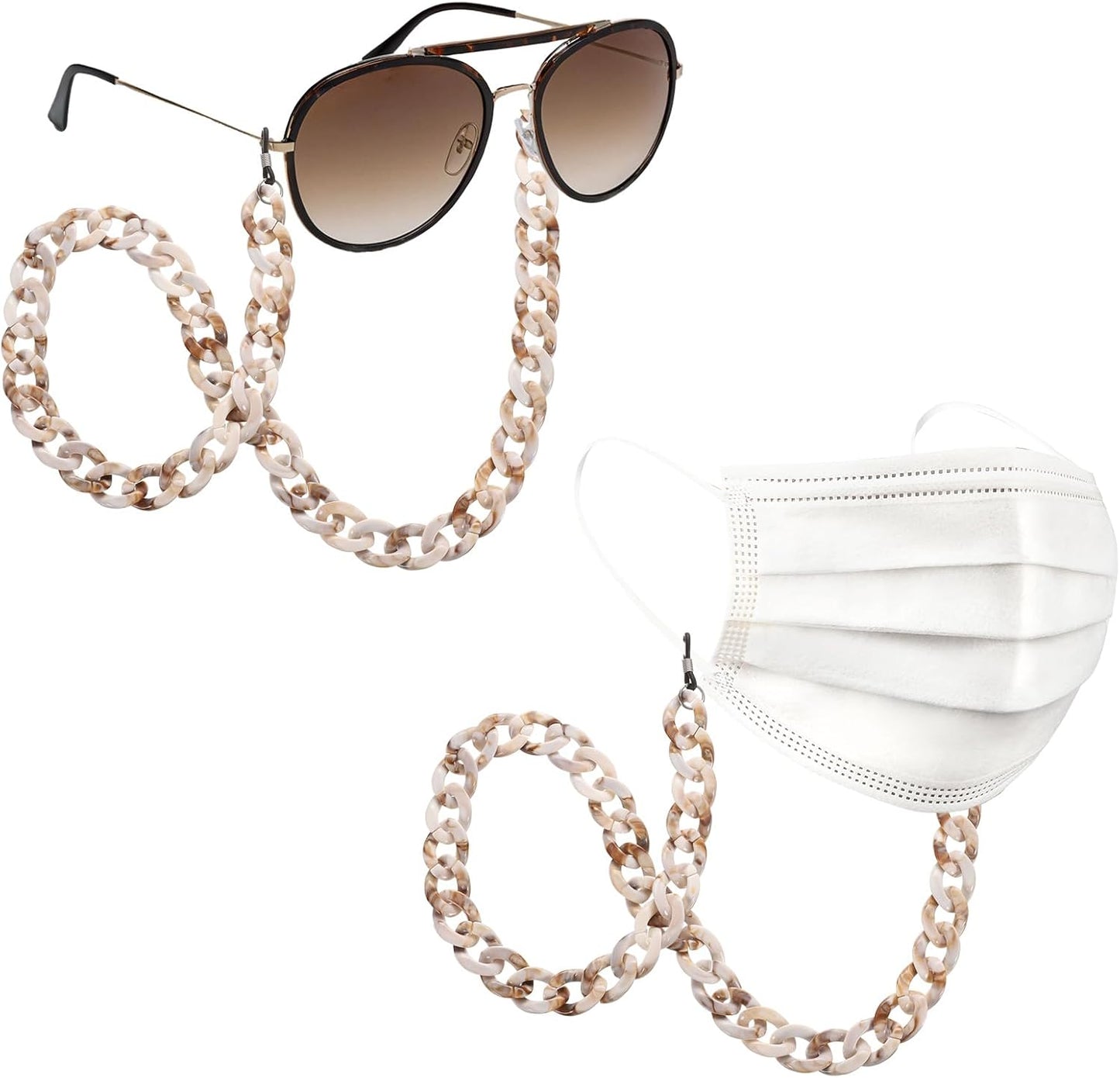 Eyeglass Chains for Women, Acrylic Eyeglass Holder Chains Adjustable Sunglasses Lanyards Holder Chain for Glasses