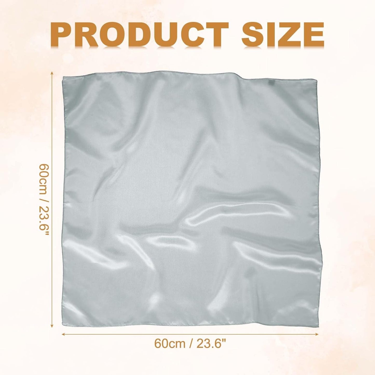 Satin Neck Square Scarf for Women Solid Color Silk Purse Scarf Lightweight Fashion Scarves Headband for Hair Handbag