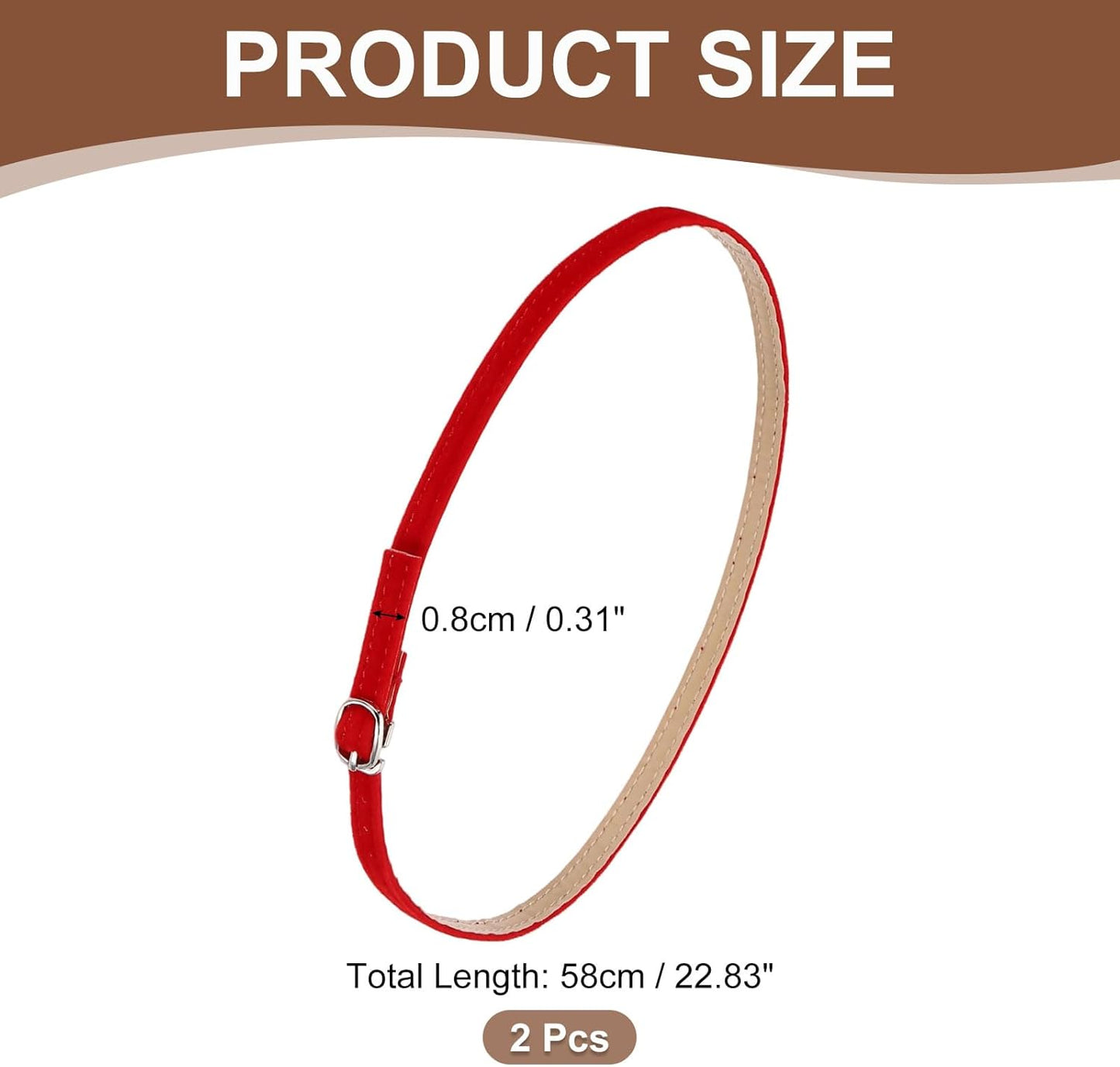 Replacement Ankle Strap for Heel Detachable Shoe Straps PU Leather Shoe Band