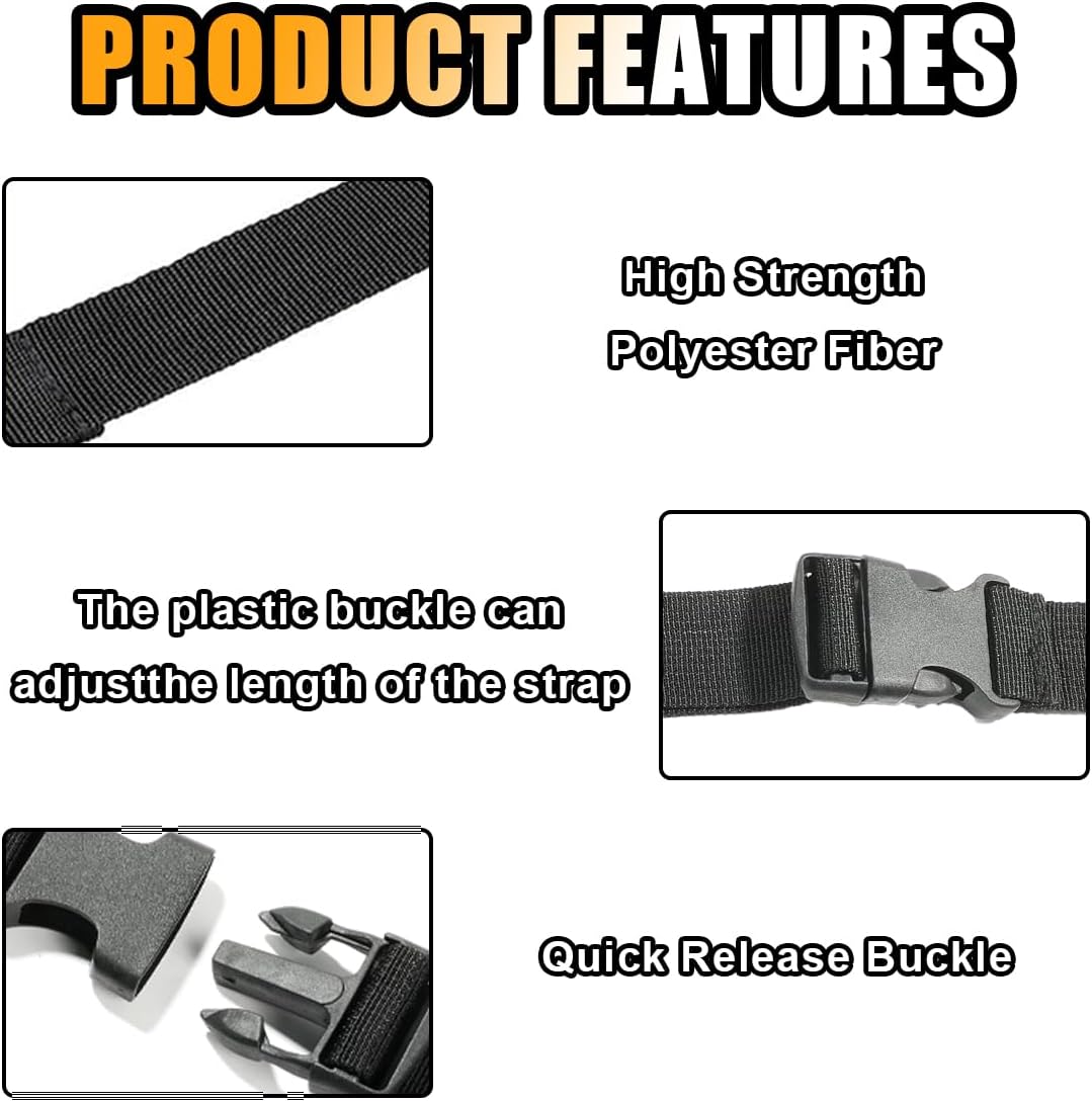 Battery Box Strap - Adjustable Buckle, Auto & Trailer Hold Down Strap - 2 PCS Pack (39 Inch, Quick Release)