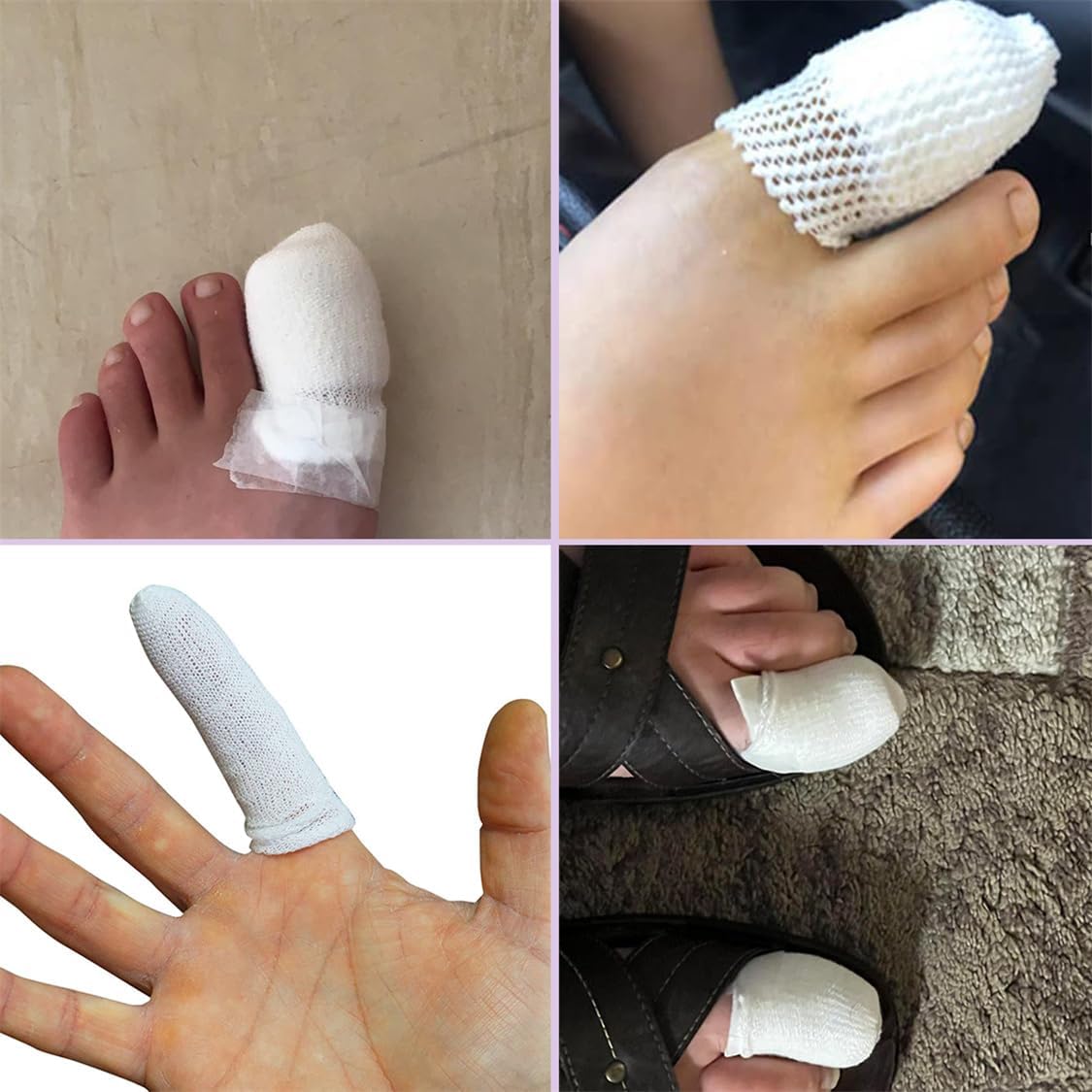 Tubular Stockinette Gauze Finger Tubular Bandage 21.9 Yard Breathable Net Wound Dressing Retainer for Thumb Toe with 3PCS Finger Splint