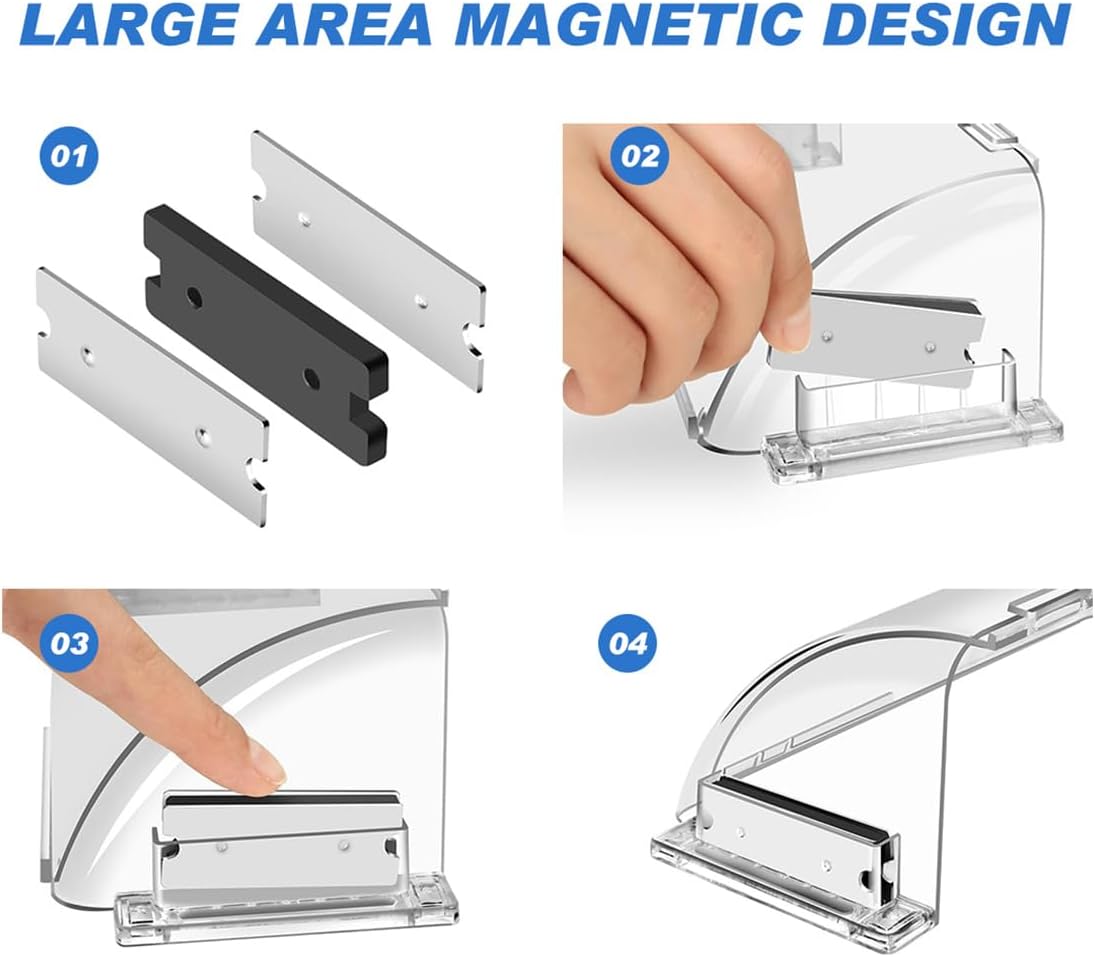 Air Vent Deflectors Adjustable Heat and Vent Cover Clear 2PCS Magnetic Air and Heat Deflector for Floor Vent Sidewalls and Ceiling Registers,8”-11”