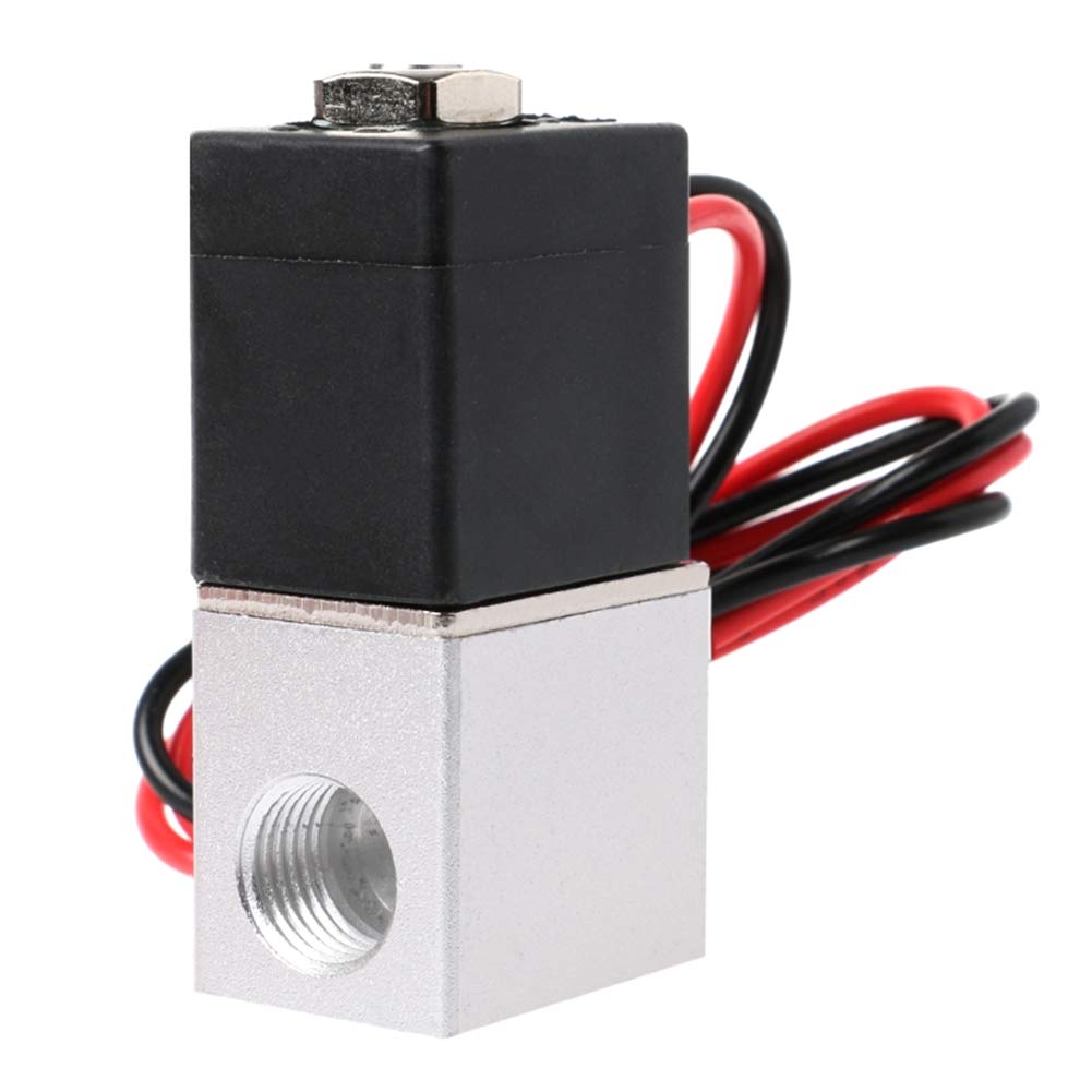 1/8" 12V DC 2 Way Pneumatic Aluminum Electric Solenoid Valve 2V025-08 Normally Closed Fast Response for Air Gas Water N/C