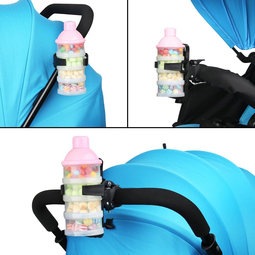 2 Pack Bike Water Bottle Holders No Screws, Universal Bike Cup Holder, 360 Degree Rotatable Bike Water Bottle Cage, Water Bottle Holders for Kids Bike Adult Bike