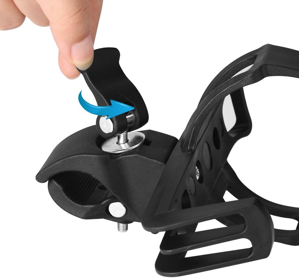 2 Pack Bike Water Bottle Holders No Screws, Universal Bike Cup Holder, 360 Degree Rotatable Bike Water Bottle Cage, Water Bottle Holders for Kids Bike Adult Bike