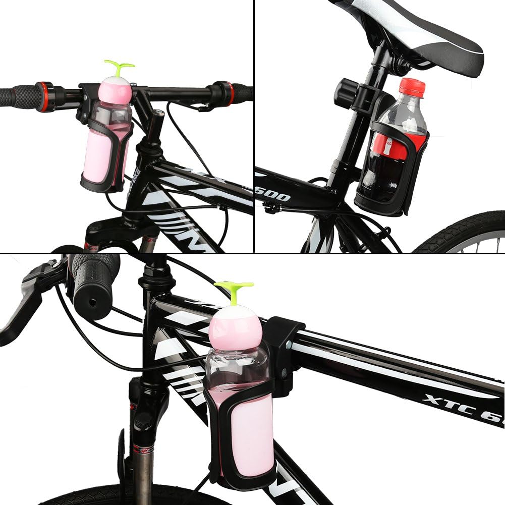 Bike Cup Holder, Bike Water Bottle Holders, Universal 360 Degrees Rotation Cup Holder for Bicycle, Stroller, Scooter, Walker, Wheelchair, Bike Bottle Holders for Kids Adults, 1 Pack