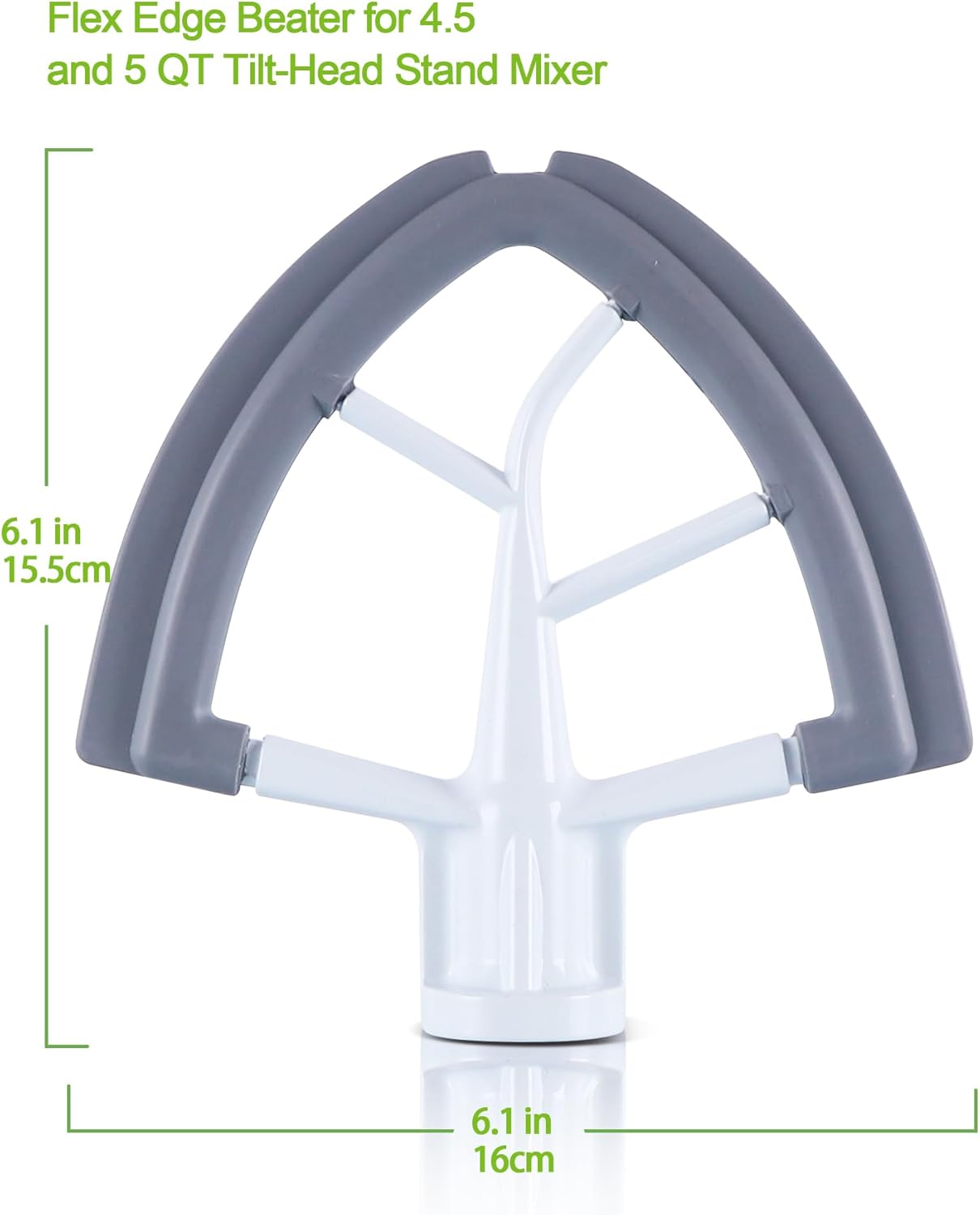 Flex Edge Beater Work for KitchenAid Mixer Attachments, Compatible with 4.5-5 Quart Tilt-Head Stand Mixers, kitchenAid Paddle with Scraper, Flexible Silicone Edges