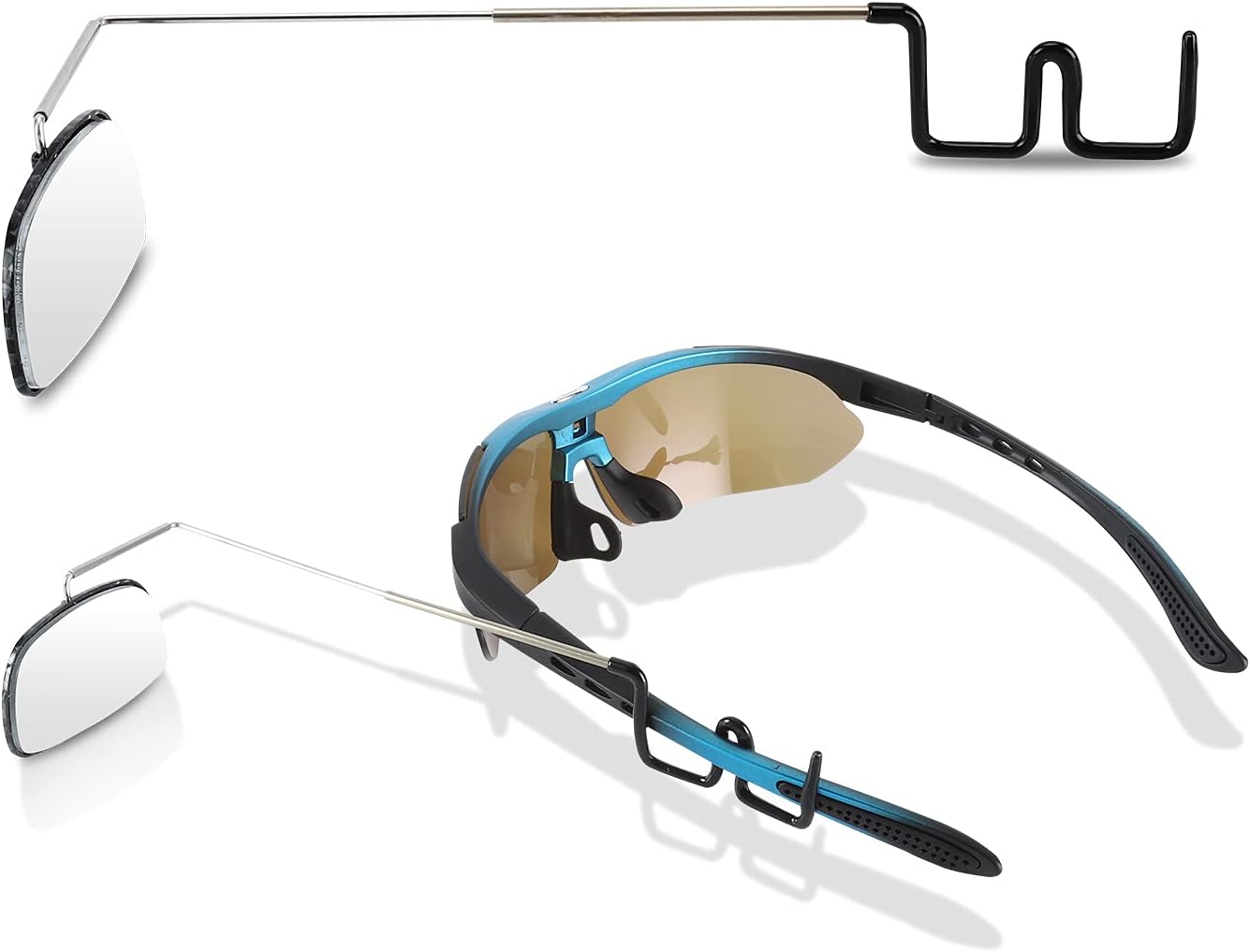 2pcs Bike Eyeglass Mirror, 360 Degree Adjustable Bicycle Cycling Rear View Wide Angle Mirror, Riding Accessories
