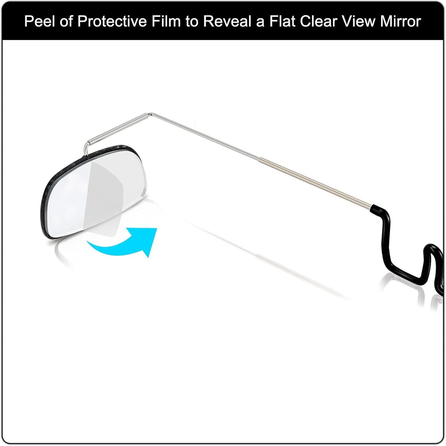 2pcs Bike Eyeglass Mirror, 360 Degree Adjustable Bicycle Cycling Rear View Wide Angle Mirror, Riding Accessories