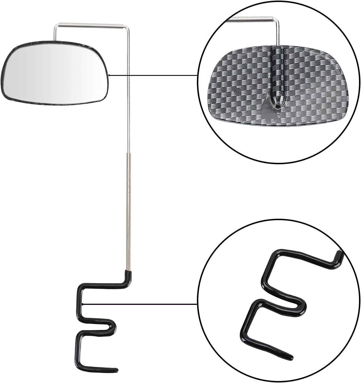 2pcs Bike Eyeglass Mirror, 360 Degree Adjustable Bicycle Cycling Rear View Wide Angle Mirror, Riding Accessories