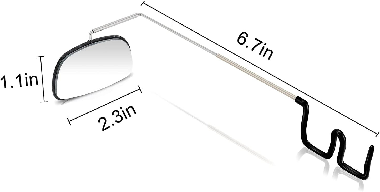 2pcs Bike Eyeglass Mirror, 360 Degree Adjustable Bicycle Cycling Rear View Wide Angle Mirror, Riding Accessories
