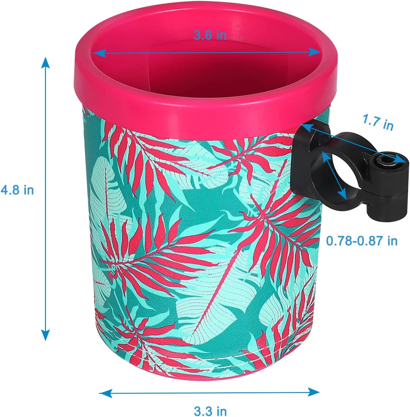 Bike Cup Holder, Bike Water Bottle Holders, Universal Bar Drink Cup Can Holder for Bicycles, Motorcycles, Scooters, Black