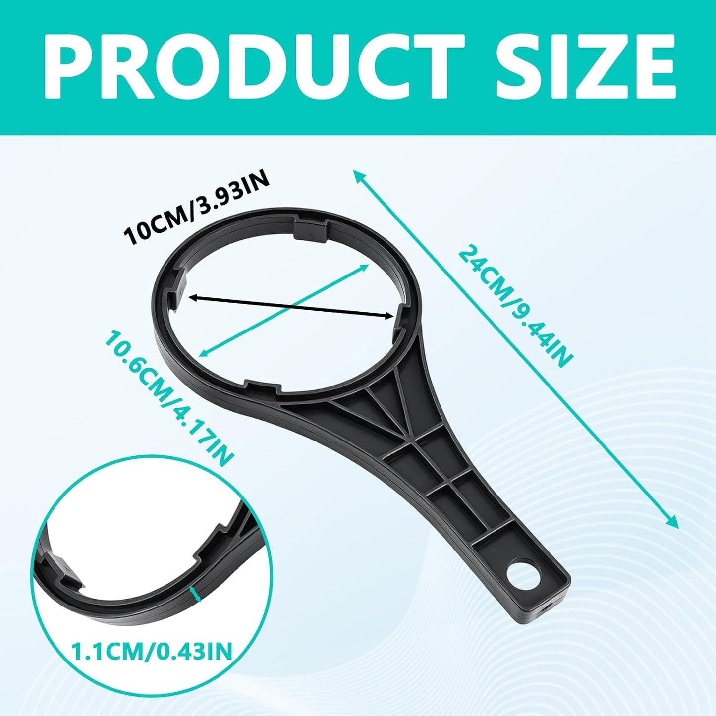 SW-2 Water Filter Housing Wrench - 4.9 inch ID, Big Blue Filter Wrench Fits for Pentair Pentek/Everpure 4 3/4″ Standard Housings, American Plumber #152037/ww34, 10"x2.5" and 20"x2.5" Housings