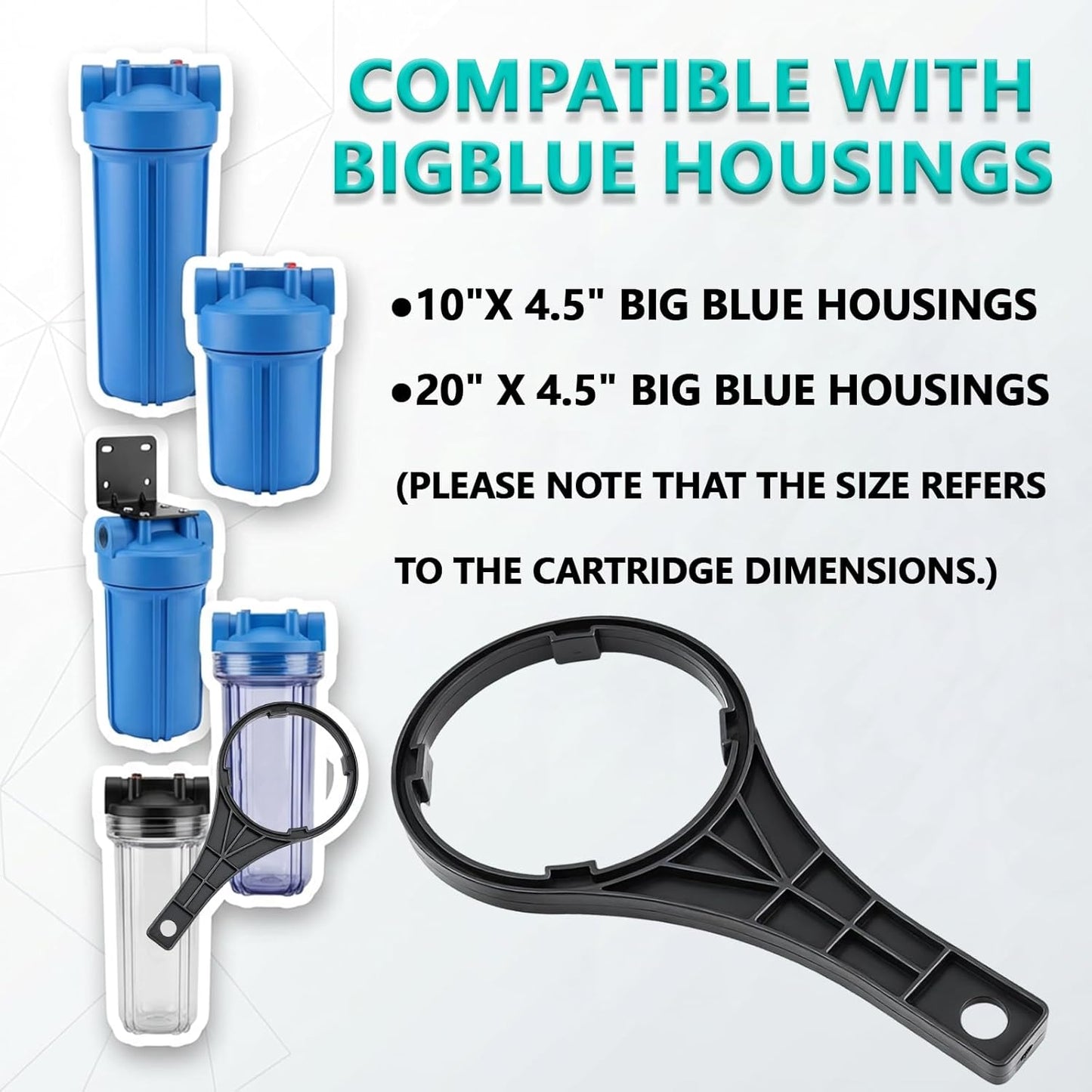 SW-2 Water Filter Housing Wrench - 4.9 inch ID, Big Blue Filter Wrench Fits for Pentair Pentek/Everpure 4 3/4″ Standard Housings, American Plumber #152037/ww34, 10"x2.5" and 20"x2.5" Housings